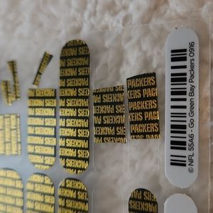 Jamberry nail wraps, NFL Go Green Bay Packers, partial sheet.